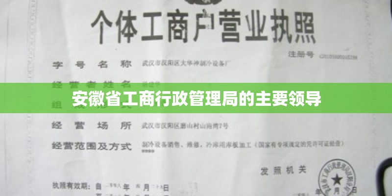 安徽省工商行政管理局的主要领导