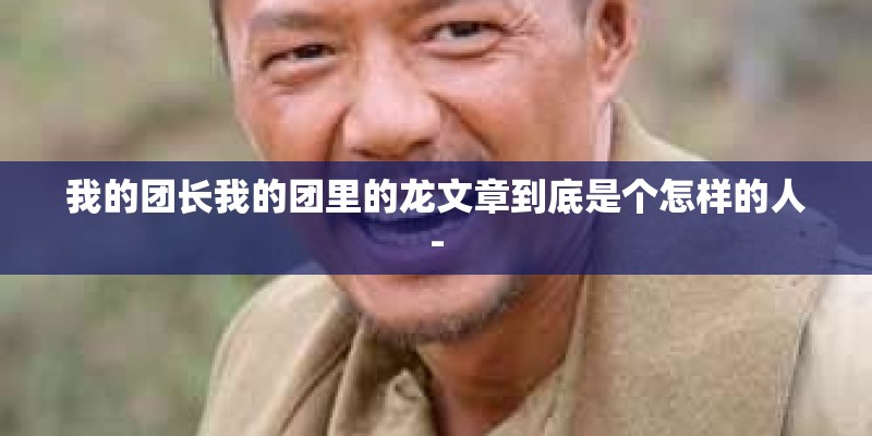 我的团长我的团里的龙文章到底是个怎样的人- 我的团长我的团里的龙文章到底是个怎样的人-