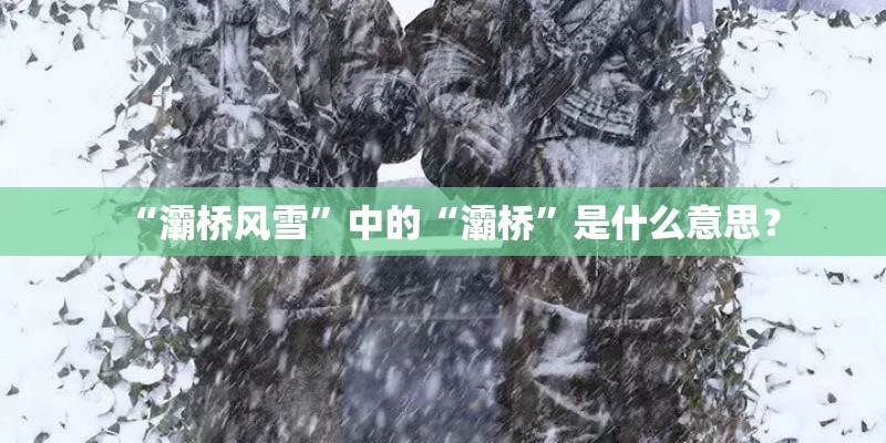 “灞桥风雪”中的“灞桥”是什么意思？