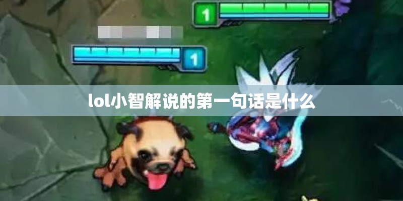 lol小智解说的第一句话是什么