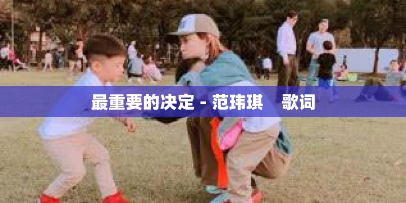 最重要的决定－范玮琪    歌词