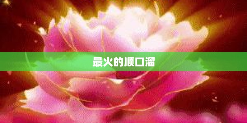 最火的顺口溜
